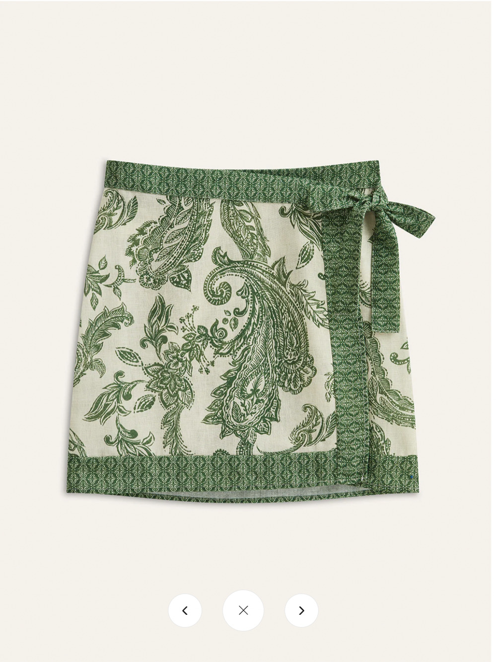 NWT Commense Paisley Print Wrap Skirt Sz M